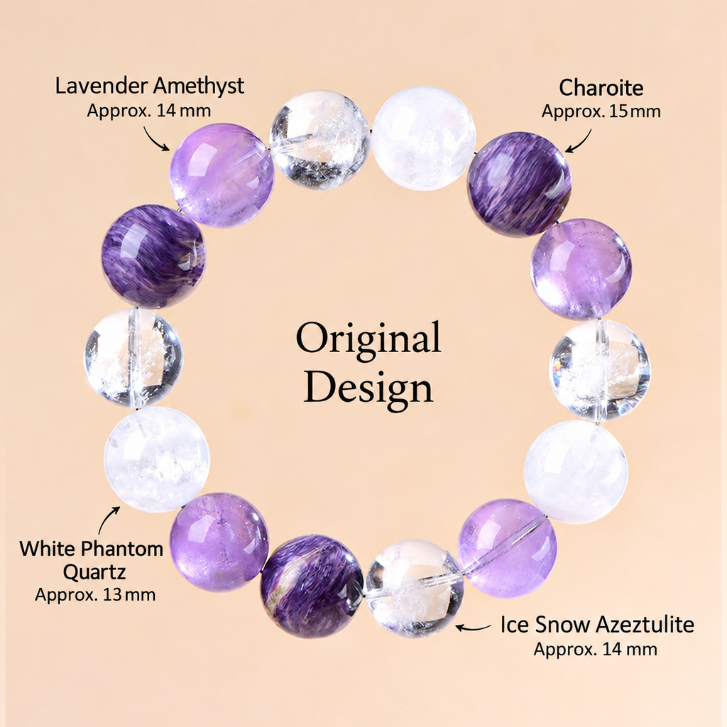 Purple Dream - Amethyst and White Quartz Bracelet – Bubble Vibe