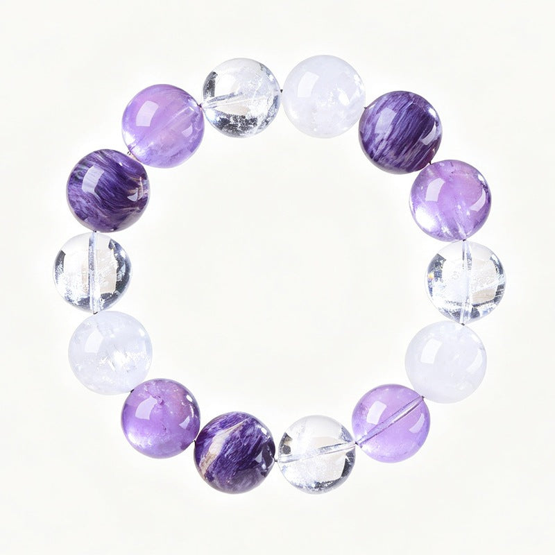 Purple Dream - Amethyst and White Quartz Bracelet – Bubble Vibe